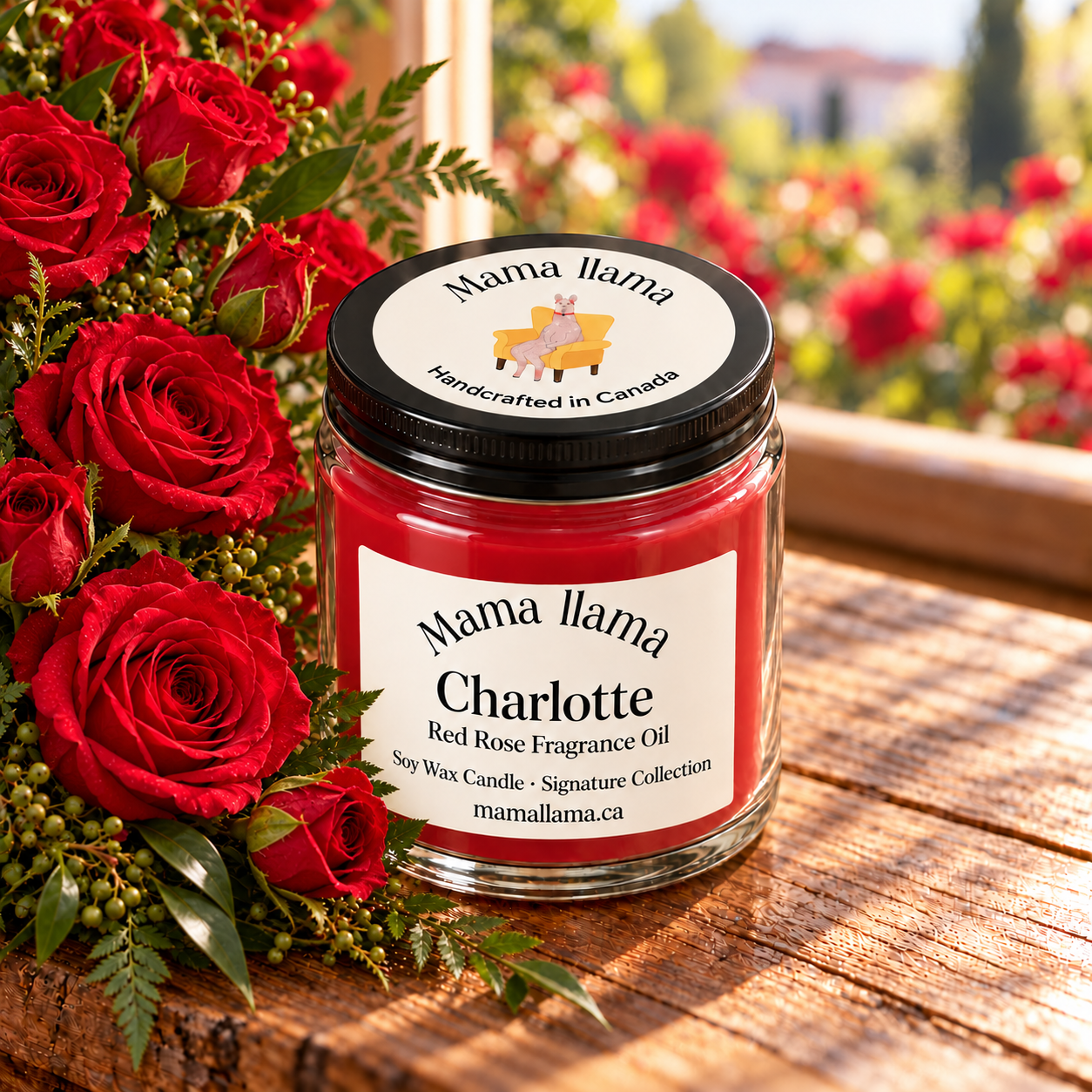 Charlotte — Red Rose Soy Wax Candle