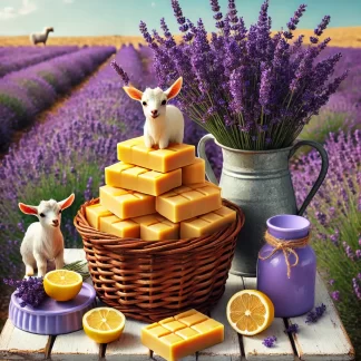 Lemon & Lavender Goat Milk's Soap Bar <br> 5 oz/150 g